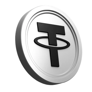 Tether USDT-ikon i förtroendesektionen för handelsgemenskapen